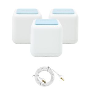 PNI GB1200 Gigabit Wi-Fi Mesh-Systempaket und 1bc S/STP CAT8 Flachnetzwerkkabel PNI U8015W 1,5 m