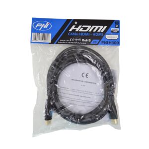 HDMI-Kabel PNI H300 High-Speed 1,4 V, steckbar, Ethernet, vergoldet, 3 m