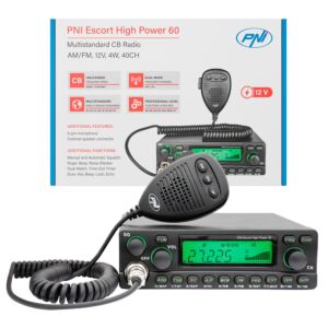 CB-Radiostation PNI Escort High Power 60 Multistandard, 60W FM/AM, 12V, ASQ, RF Gain