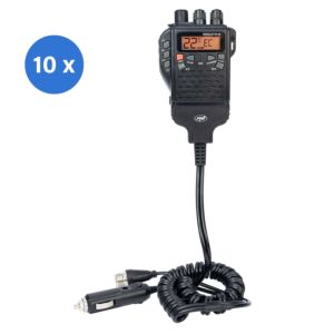 Schachtel mit 10 tragbaren CB-Funkgeräten PNI Escort HP 62