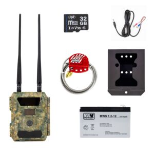 PNI Hunting 400C PRO 24MP Jagdkamera-Kit, Sicherheitskoffer und Kabel, 7,2-Ah-Akku und 32-GB-Karte