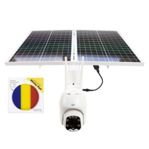 PNI IP60 Live PTZ Videoüberwachungskamera-Paket mit Solarpanel, 2MP, GSM 4G und Sticky Pad Flag
