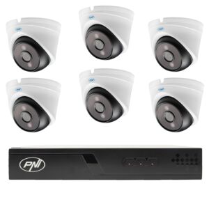 Videoüberwachungspaket mit 6 Kameras und 20 Meter Kabeln inklusive