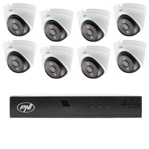 Videoüberwachungspaket mit 8 Kameras und 20 Meter Kabeln inklusive