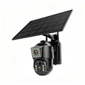 IP976S GSM 4G AOV Videoüberwachungskamera, PTZ, Dual-Objektiv 3MP + 3MP, 6,5W Solarpanel, 8000mAh Blockakku, Ca App