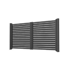 Satz PNI MAB3000S Aluminium-Schwingtore mit zwei 1,5 m breiten Flügeln und 1,7 m Höhe