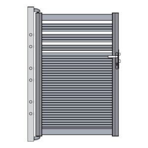 Aluminium-Fußgängertor PNI MAB900, Länge 0,9 m und Höhe 1,5 m