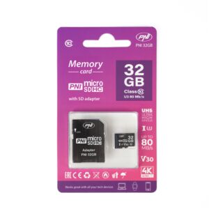 PNI 32 GB MicroSD-Speicherkarte mit SD-Adapter