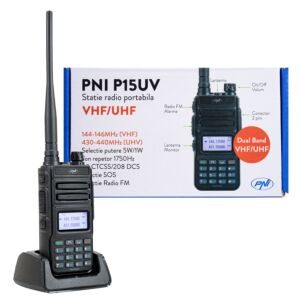 Tragbarer VHF / UHF-Radiosender PNI P15UV