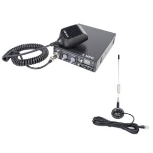 CB CRT S Mini Dual Voltage 12/24 V 4 W Radiosenderpaket + PNI ML29 CB-Antenne