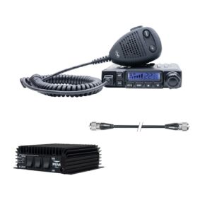 PNI Escort HP 6500 CB-Funkgerät, Multistandard, 4 W, AM/FM, 12 V, ASQ + RX/TX-Verstärker KL203P, AM/FM/SSB, 100 W, 12 V