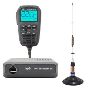 CB-Funkgerät-Komplettpaket PNI Escort HP 65 ASQ und CB-Antenne PNI ML70 mit Magnet