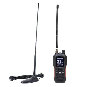 Tragbares CB-Funkgerät PNI Escort HP 102, Multistandard, 4 W, 12–24 V, AM/FM, mit CB-Antenne PNI Extra 45 und Magnet