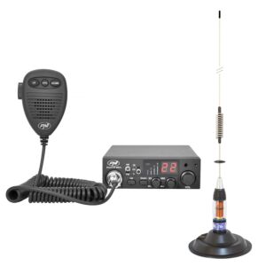 CB-Radiosenderpaket PNI Escort HP 8001L ASQ + HS81L-Kopfhörer + CB-Antenne PNI ML70 mit Magnet enthalten