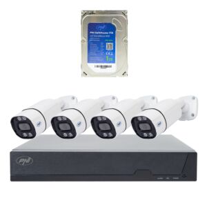 PNI House IPMAX POE 8 Videoüberwachungsset, NVR mit 4 Kameras und PNI SafeHouse 1 TB Festplatte