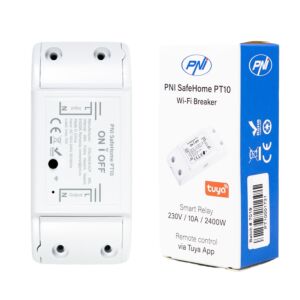 PNI SafeHome PT10 WiFi Smart Relay, EIN / AUS-Ausgang 230V 10A, Internetsteuerung, Tuya Smart Mobile App