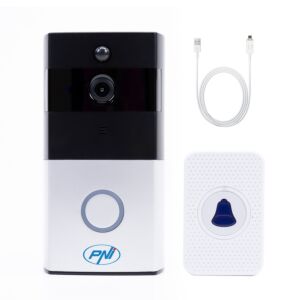 PNI SafeHome PT710B WiFi HD, P2P Smart Video Intercom Paket und USB 2.0 zu Micro USB 1m Kabel