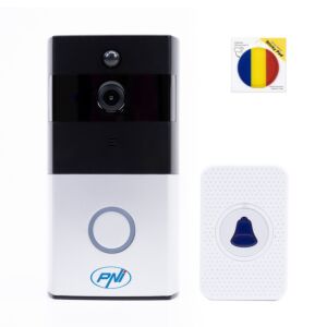 Smart-Video-Türsprechanlagen-Paket PNI SafeHome PT710B WiFi HD, P2P und Klebepad-Flagge