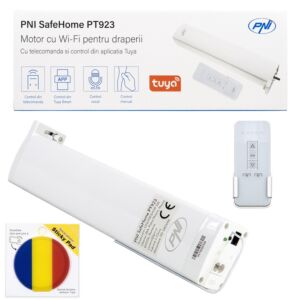 Intelligentes Motorpaket für Vorhänge, PNI SafeHome PT923 WLAN-Vorhänge mit Klebepad-Flagge