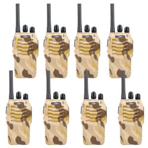 Kit mit 8 tragbaren Radiosendern, PNI PMR R40 CAMO, Batterien, Ladegeräten und Kopfhörern im Lieferumfang enthalten
