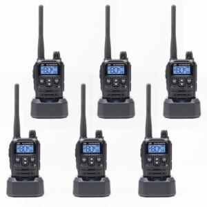 Kit mit 6 tragbaren Radiosendern PNI PMR R45 PRO 446 MHz, 0,5 W, 99 programmierbare Kanäle, 16 PMR- und 38 CTCSS- und 104 DCS-Töne,