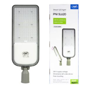 Straßenleuchte PNI SL620 200 W, 24000 lm, 6500 K, 230 V