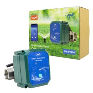 Intelligentes Wasserventil PNI SV200, Wi-Fi-Konnektivität, IP65, DN20, 3/4 Tuya-Anwendung, kompatibel mit Amazon Alexa