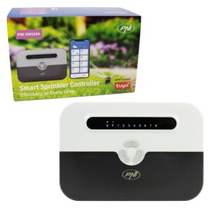 Intelligenter Bewässerungssteuerung PNI SWI280, Wi-Fi, für 8 Zonen, Steuerung über Tuya Smart, kompatibel mit Amazon Ale