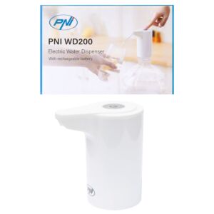 Elektrische Pumpe für Wasserflasche PNI WD200, Aufladen über USB-C, 800 mAh Akku