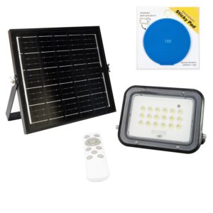 PNI GreenHouse WS50 PRO 50W LED-Reflektor-Paket mit 6W Solarpanel und blauem Klebepad