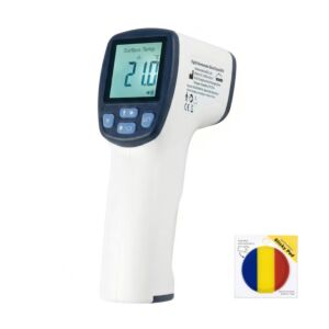 SilverCloud UF41 Digitalthermometer-Set für Körper und Oberflächen mit Klebepad und Flagge