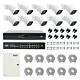 PNI House IP816 NVR-Paket mit 10 PNI IP780 4MP-Kameras, Quelle, Schalter, Kabeln, Steckern und Splittern