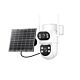 IP974S GSM 4G AOV Videoüberwachungskamera, PTZ, Dual-Objektiv 2MP + 2MP, 8W Solarpanel, 7800mAh Blockakku