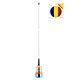 PNI TRUCKER 9000 PL CB-Antennenpaket mit LED, Länge 140 cm, 26–28 MHz, 1000 W, inklusive Klebepad und Flagge.