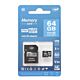 MicroSD-Speicherkarte PNI 64 GB mit SD-Adapter Klasse 10
