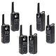 Kit mit 6 tragbaren Radiosendern PNI PMR R80 PRO 0,5 W, 16 Kanäle, wasserdicht IP67, mit LED-Taschenlampe, SOS-Taste, VOX, USB-C