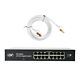 PNI SW016 Switch-Gehäuse, 16 x 10/100/1000 Mbps, Gigabit, Metallgehäuse & 1,5m CAT8-Patch PNI U8015W